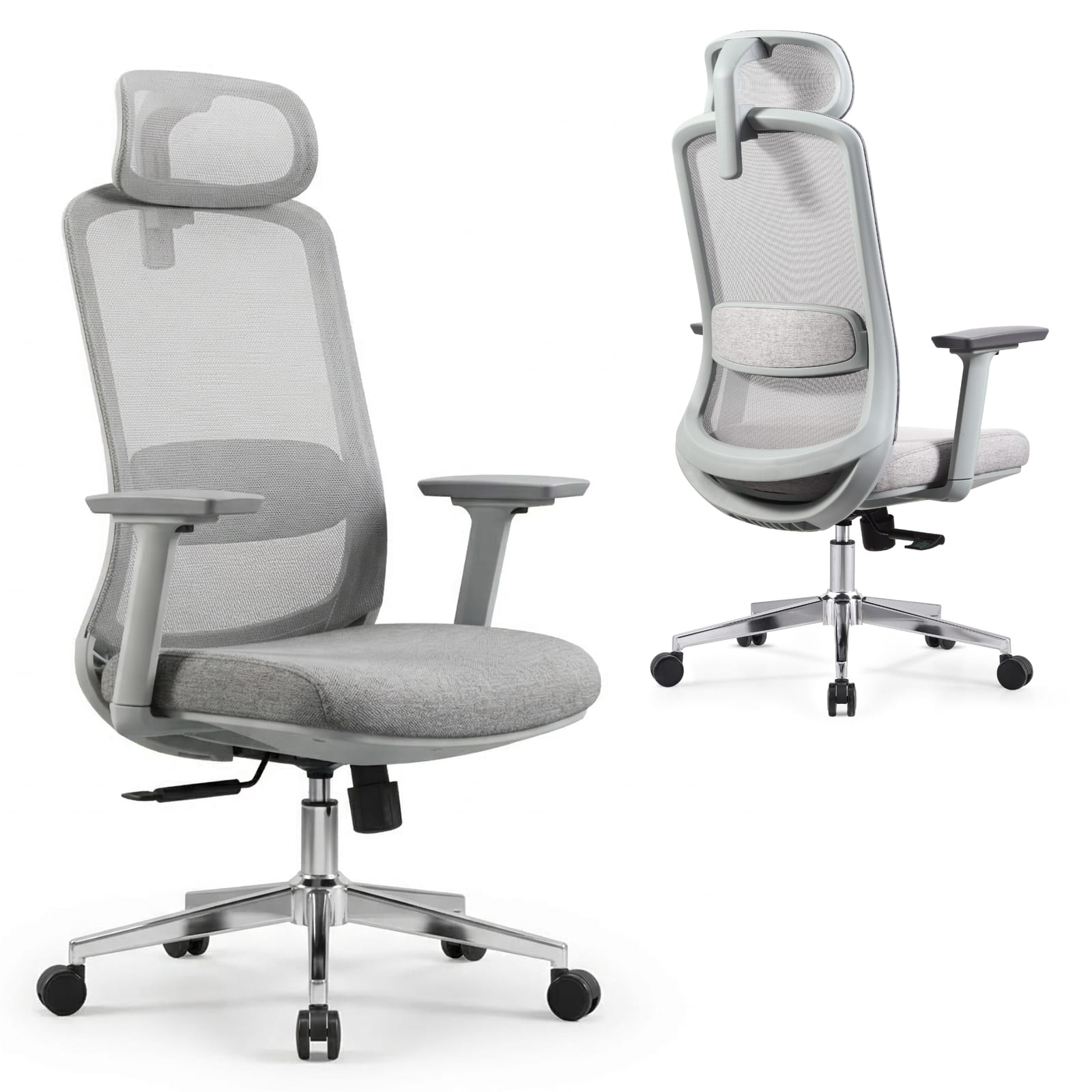 grey office chair