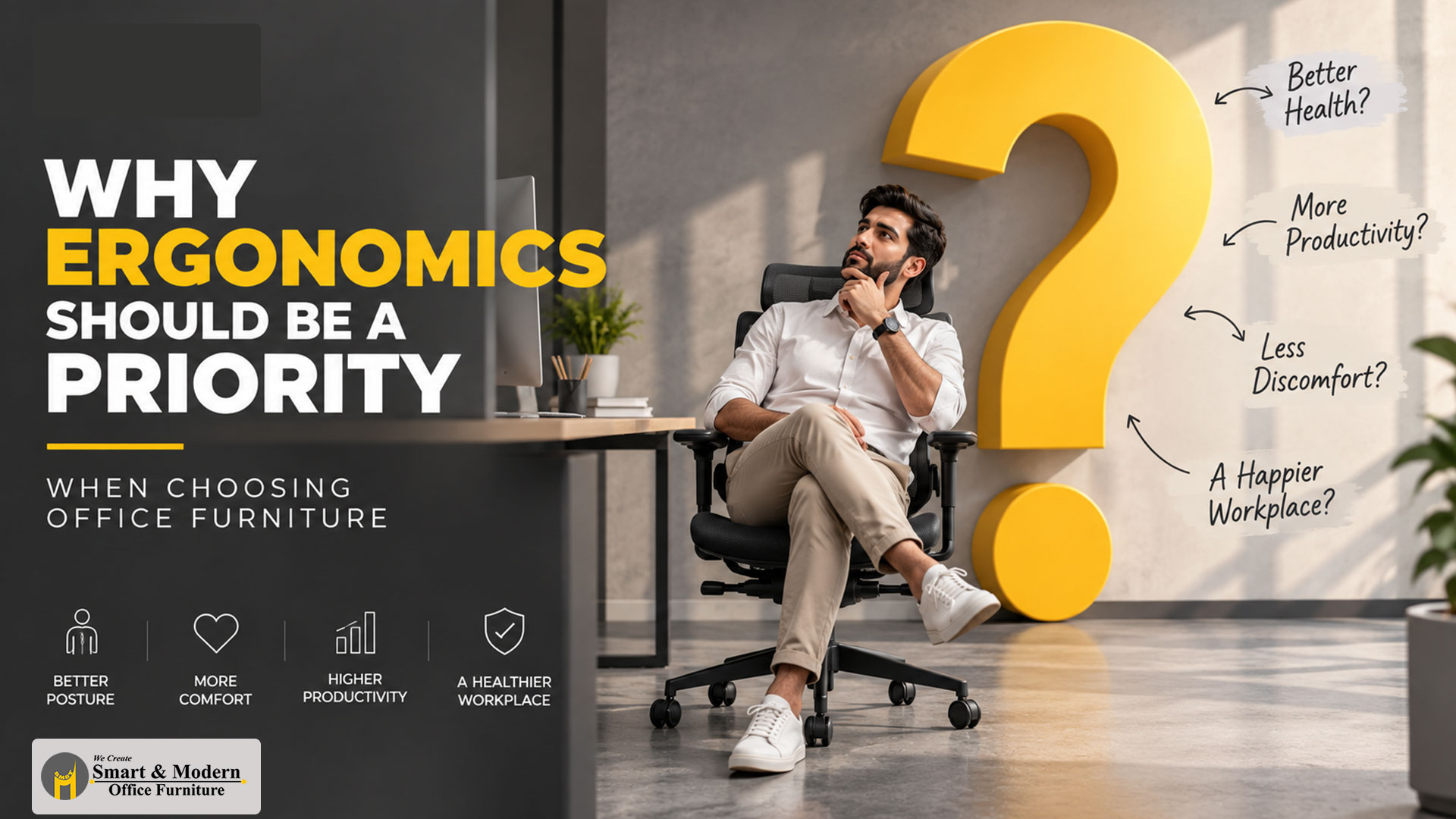 Why should ergonomics be a priority when choosing office furniture?