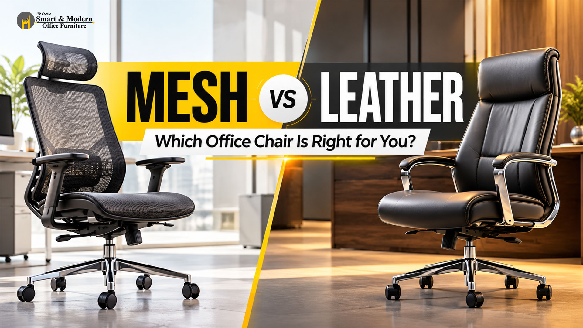 Mesh vs Leather Office Chairs: Which Is Better for Your Workplace?
